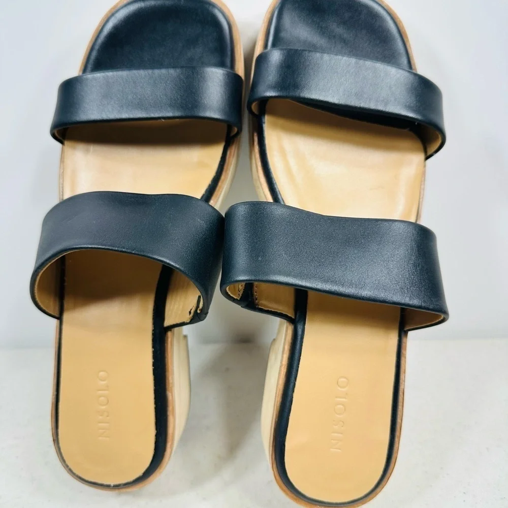Nisolo Black Women's Platform Sandals size 7,5